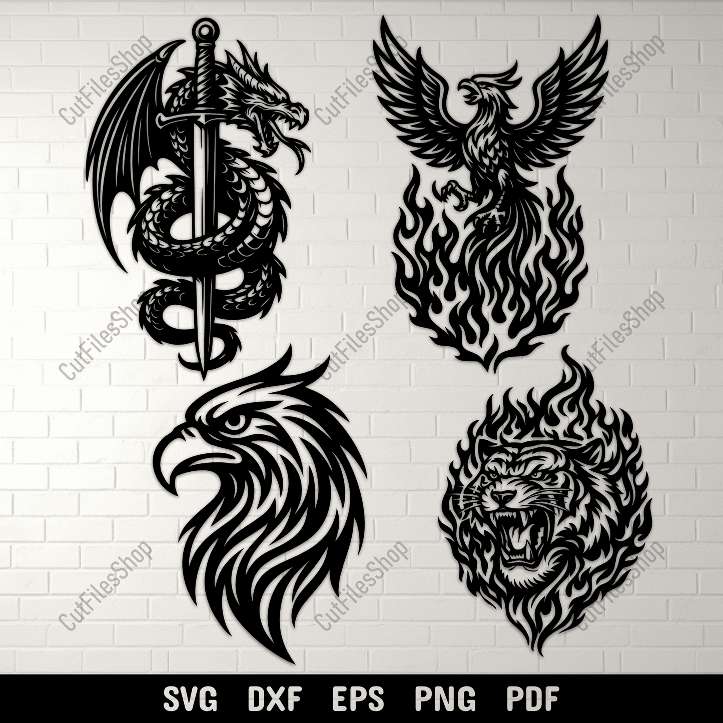 Tribal Animals Dxf Svg files for CNC, Laser, Cricut and Sublimation