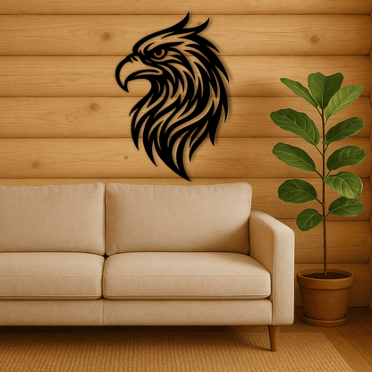 Tribal griffon head bold vector artwork