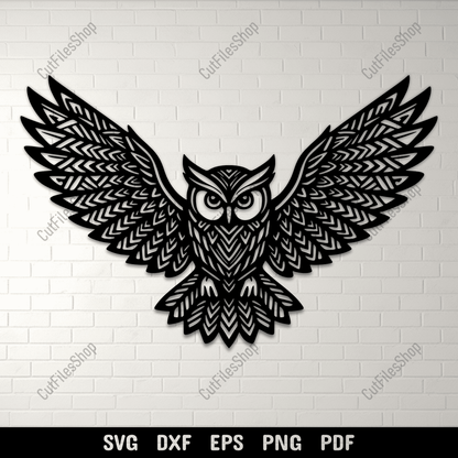 Tribal owl SVG cutting file for Cricut and Silhouette