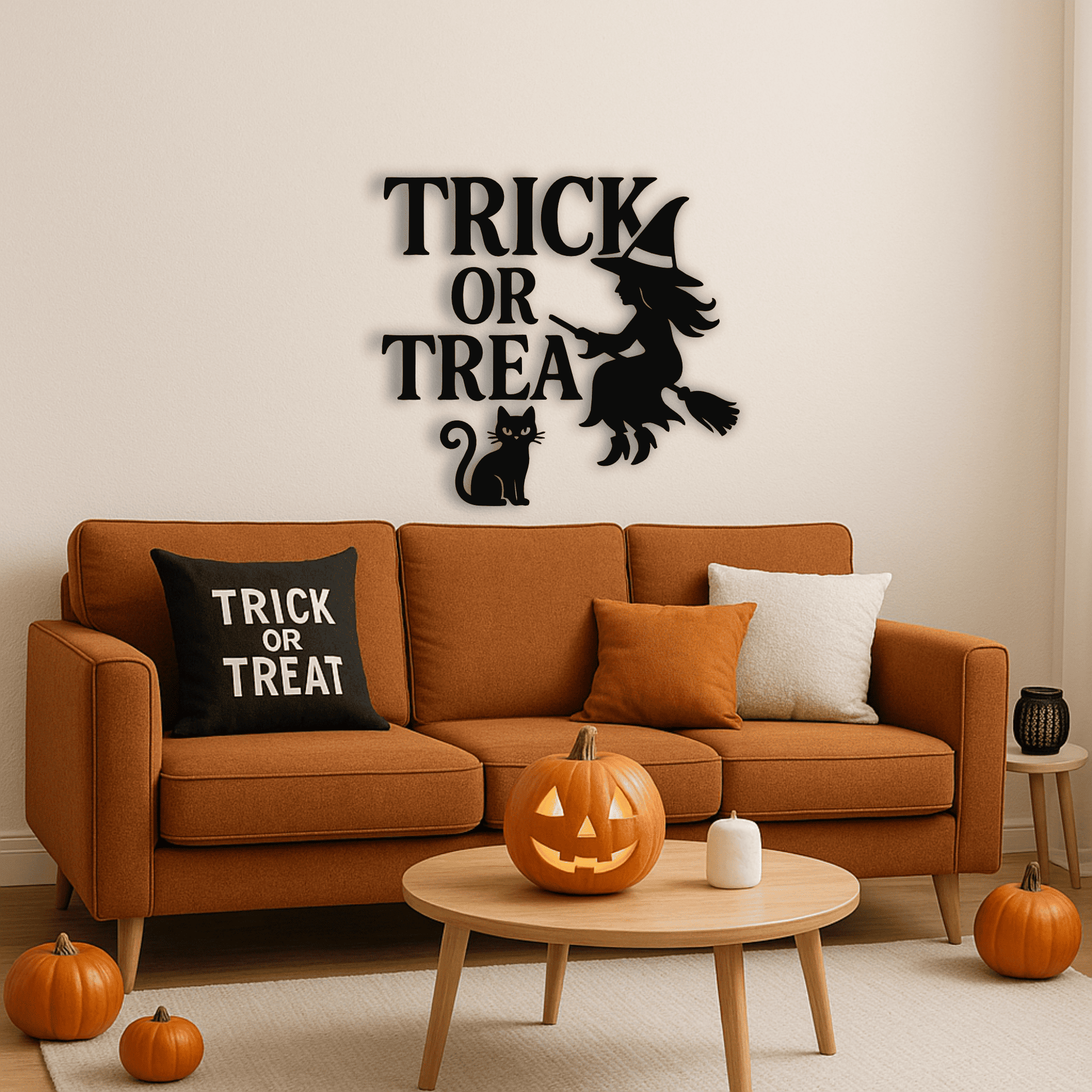 Trick or Treat vector EPS spooky Halloween wall décor