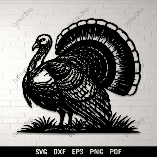 Turkey SVG DXF EPS PNG for laser cutting, CNC and plasma