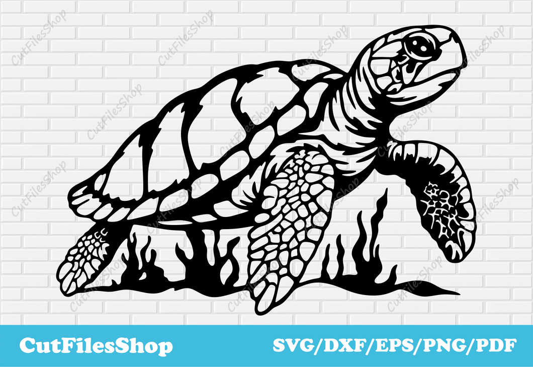 Turtle dxf for cnc cutting, turtle svg cut files for cricut, dxf laser cut files, turtle png for sublimation, turtle art svg, silhouette turtle, shopper svg design, stencil turtle dxf, free eps files