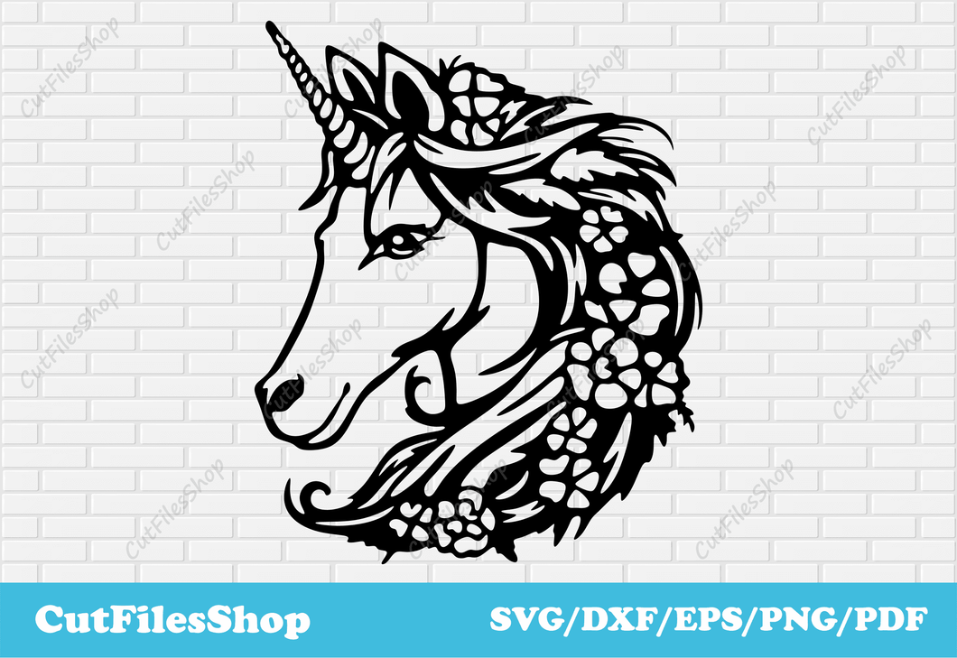 Unicorn svg file, unicorn with flowers svg cut files, Unicorn Silhouette, Png for Shirts, Cut files for Cricut, Unicorn Free SVG Files, unicorn head svg free,  unicorn svg, birthday, cute unicorn svg, unicorn svg free download