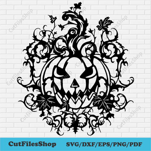 Vintage Pumpkin Svg, Halloween svg, Pumpkin svg cut files for Cricut, Halloween pumpkin dxf for Laser cut, Halloween sublimation design, vintage halloween svg, cut files, free halloween svg, halloween sticker svg