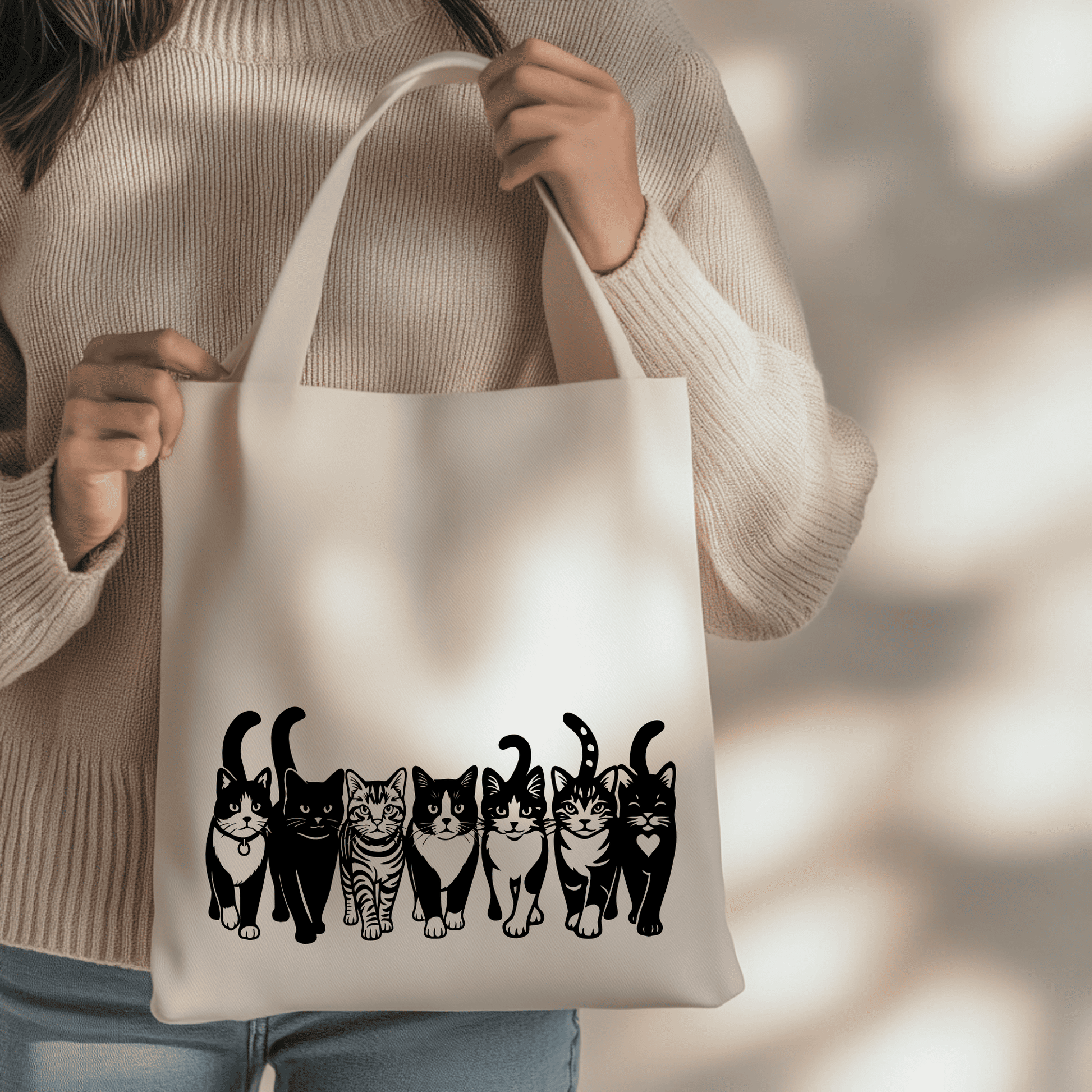 Cat parade design SVG DXF for xTool, Silhouette and laser projects