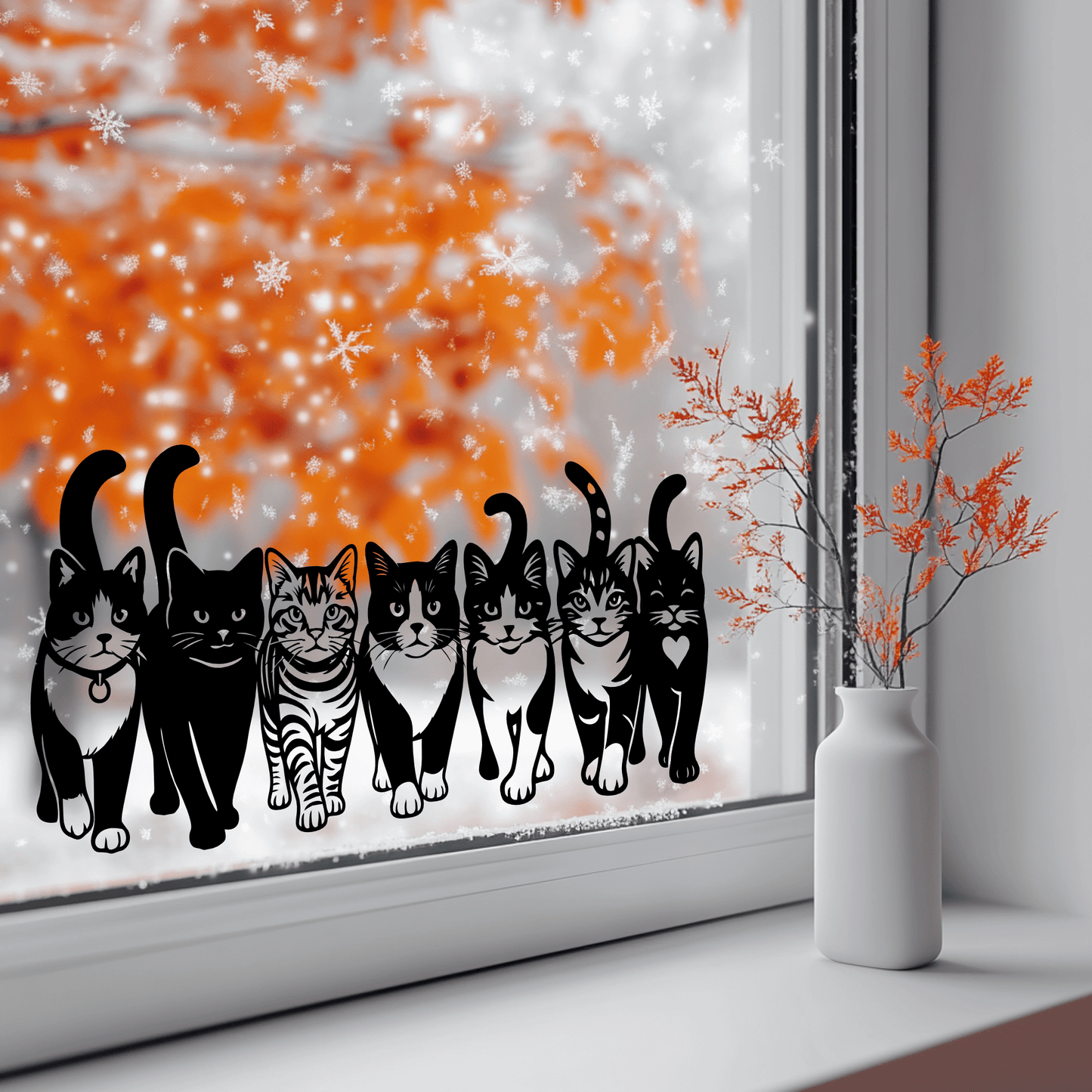 Cute cat silhouettes SVG EPS for Cricut, sublimation and crafts