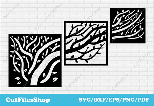 Tree art dxf files for Plasma cutting, svg for vinyl cut, cnc laser cut files, tree wall decor making, tree decor svg, free download tree dxf, wall decor dxf, home decor dxf, loft decor dxf, cut files, svg files, dxf files, eps files, png files, beautiful tree dxf