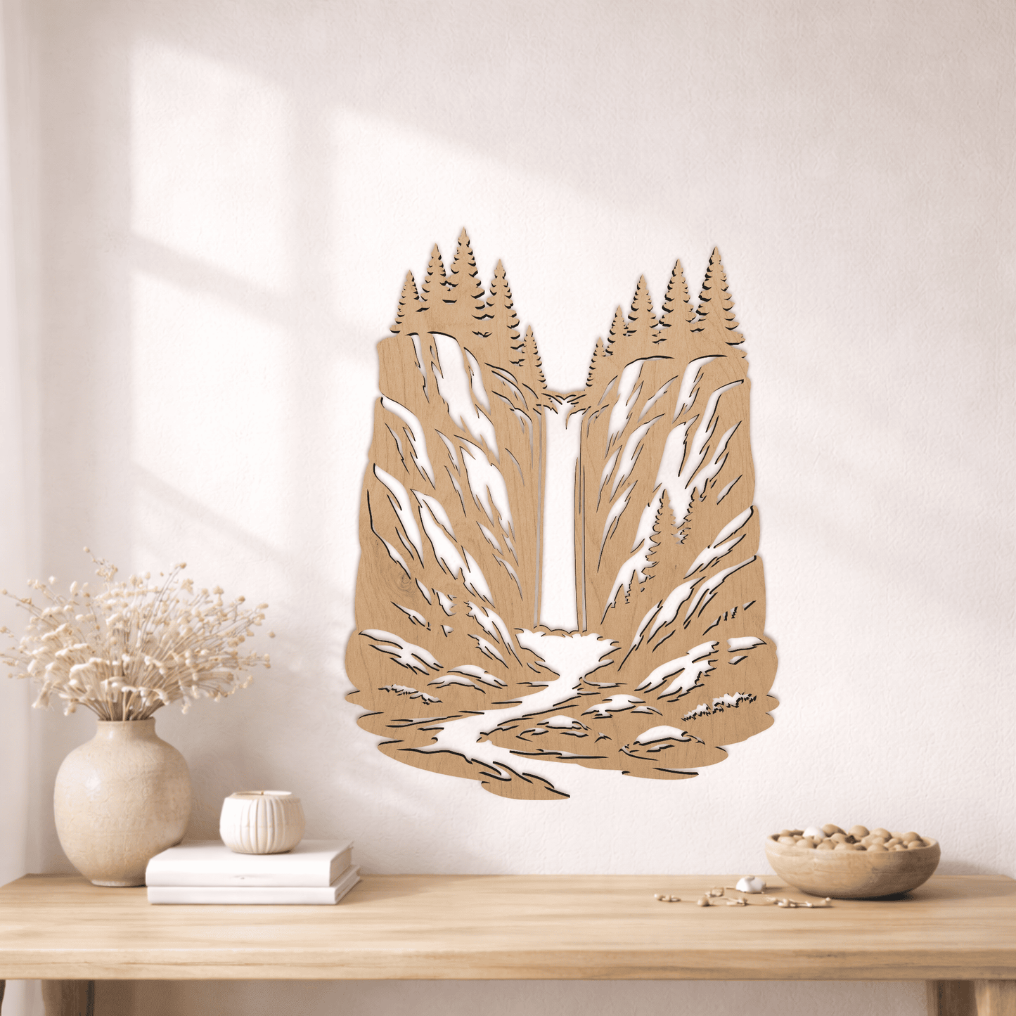 Mountain forest DXF file for laser cutting