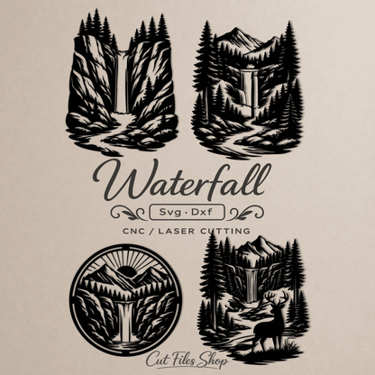 Waterfall SVG for CNC plasma cutting