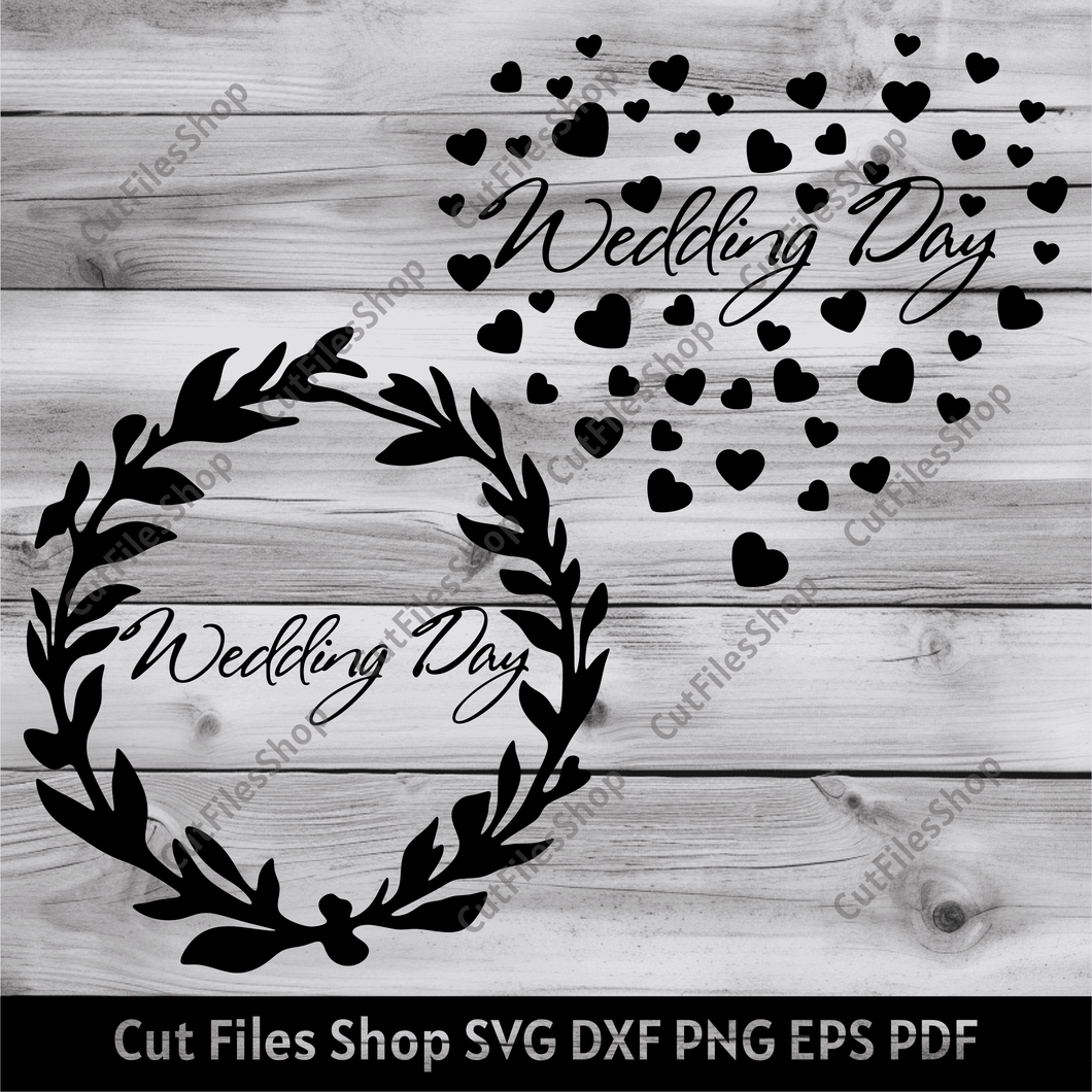 wedding day svg free, wedding cut files free, Cricut wedding projects, wedding vector images, svg for wedding, dxf for laser, cutting files, wedding day svg free, wedding day dxf, wedding day png, wedding card svg, T-shirt designs svg, Vector images for sticker making, heart svg