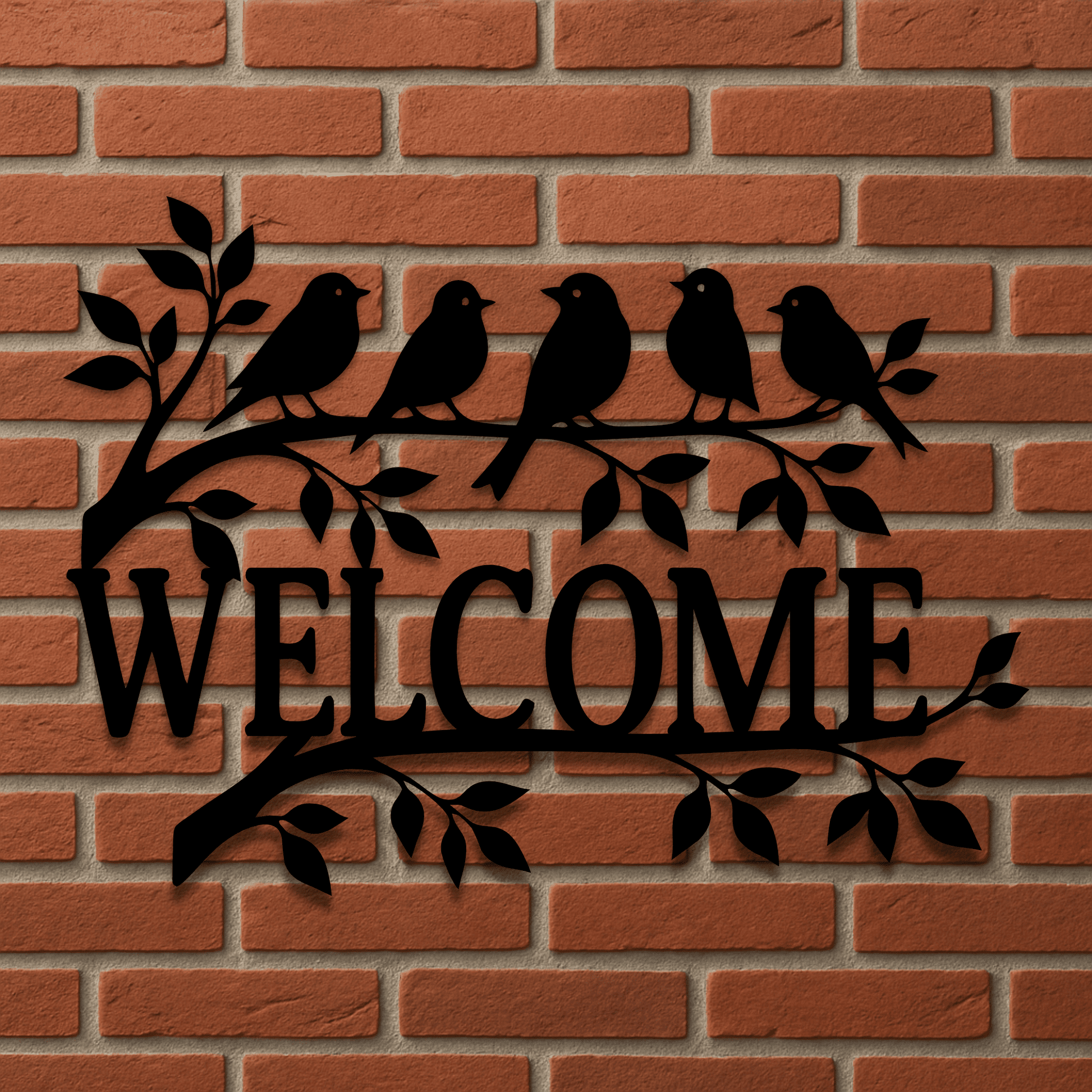 Birds Welcome sign design bundle SVG DXF for xTool, Silhouette and laser projects