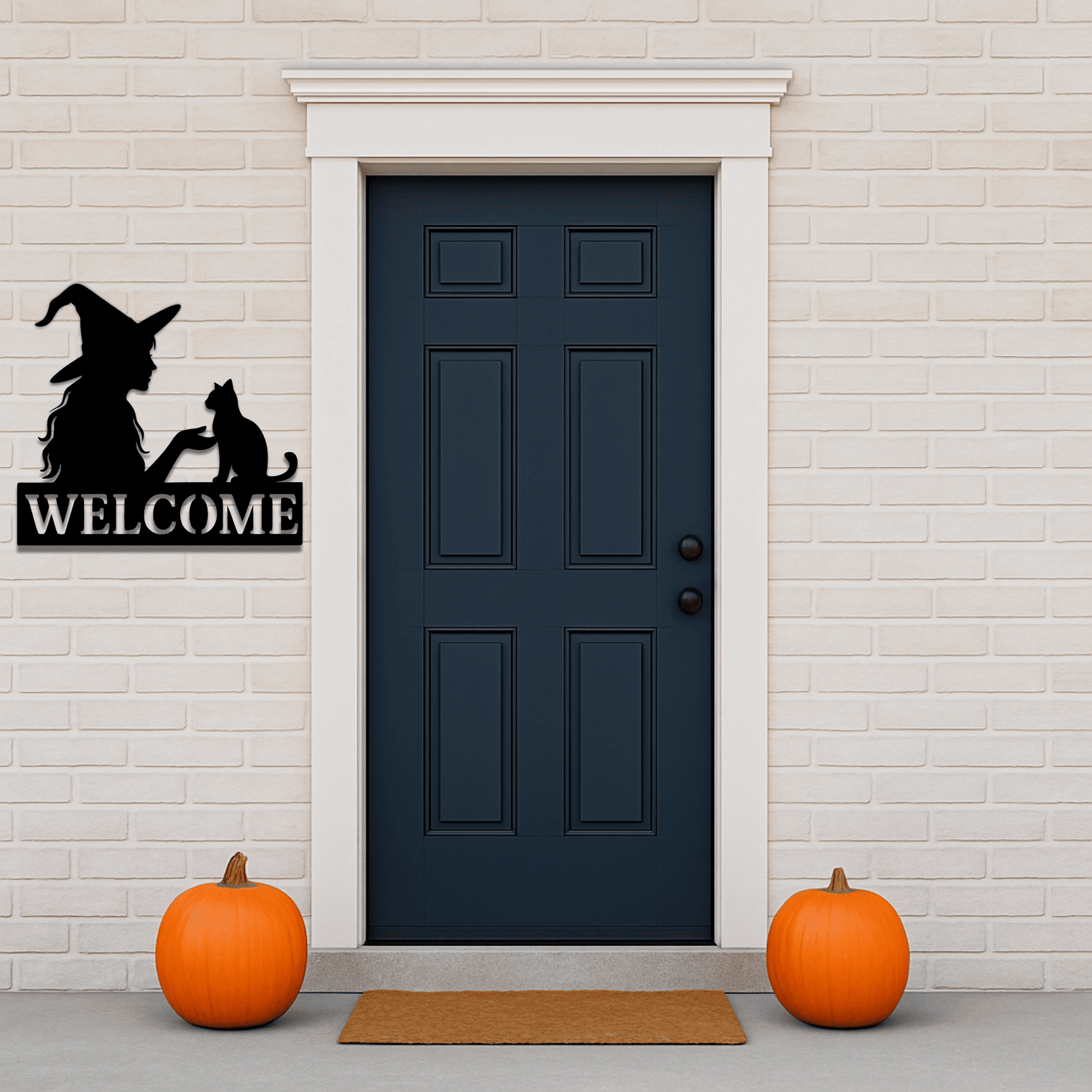 Halloween Witch welcome sign DXF for home decoration projects