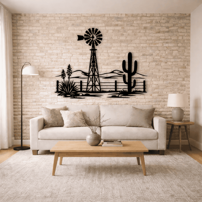 Desert windmill cactus CNC file