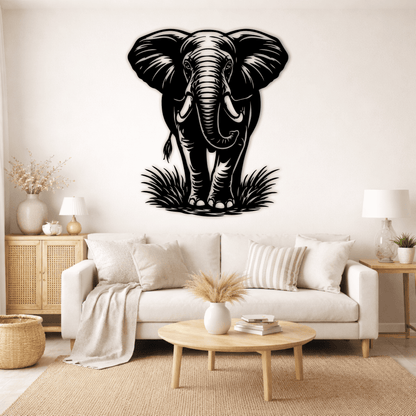 lephant SVG DXF for CNC metal wall art