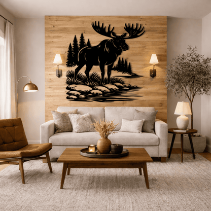 Moose SVG EPS for laser cutting and plasma projects