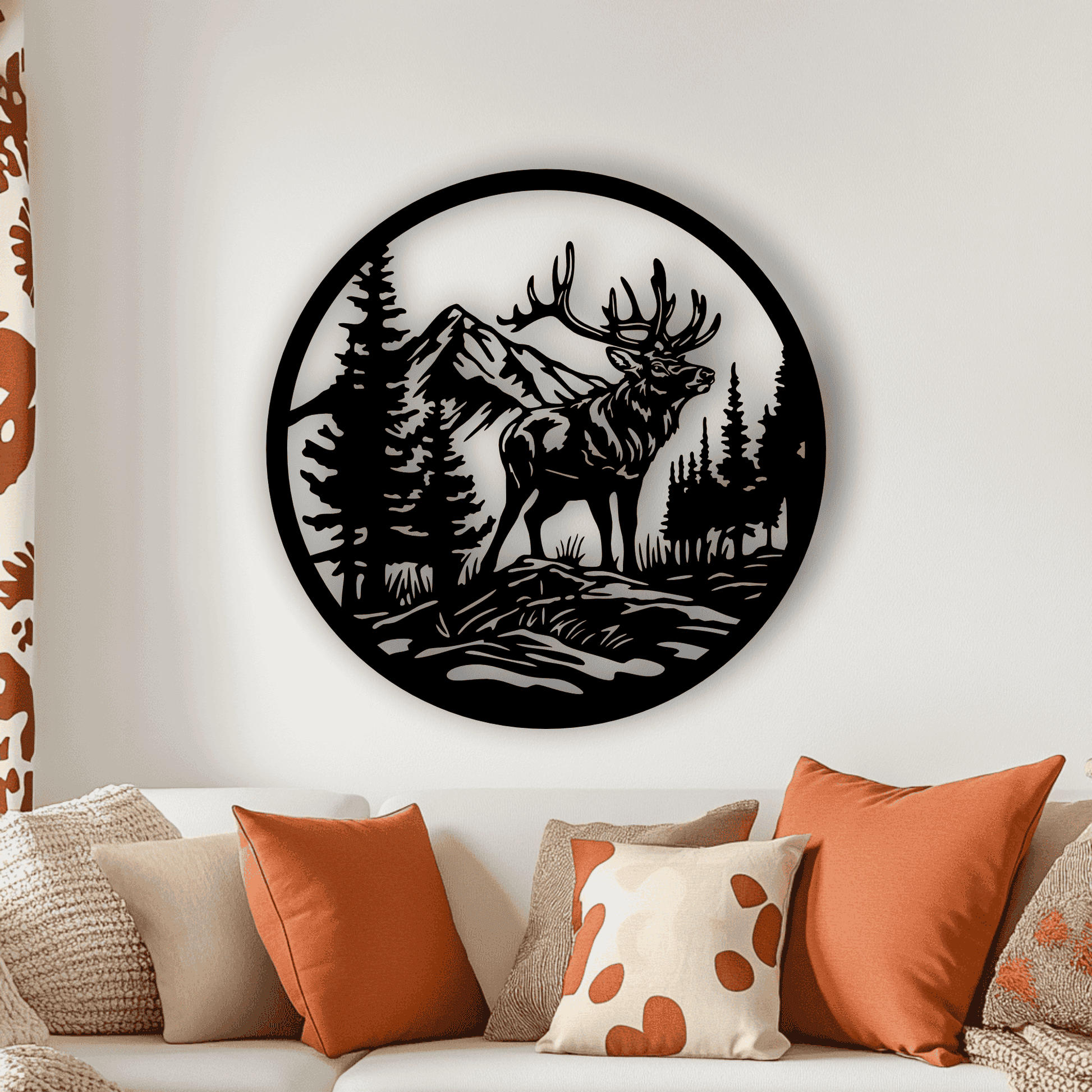 Deer scene Art DXF – SVG for Cricut, Laser & CNC Cutting Projects