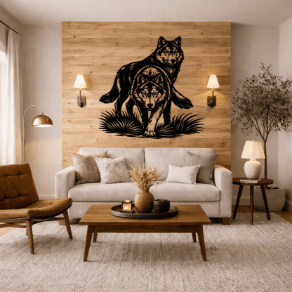 Wolf SVG DXF vector for plasma cutting machines