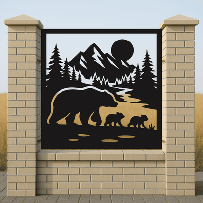 Family Bear artwork SVG PNG for Silhouette, xTool and sublimation printing