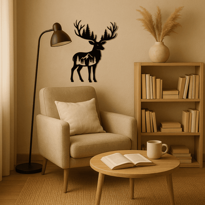 forest deer laser cut file