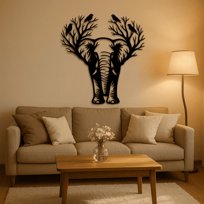elephant tree silhouette svg