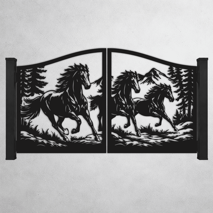 Horse gate panel SVG for CNC metal cutting