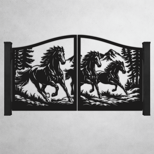 Horse gate panel SVG for CNC metal cutting
