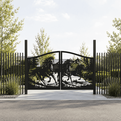 Running horse gate dxf art
