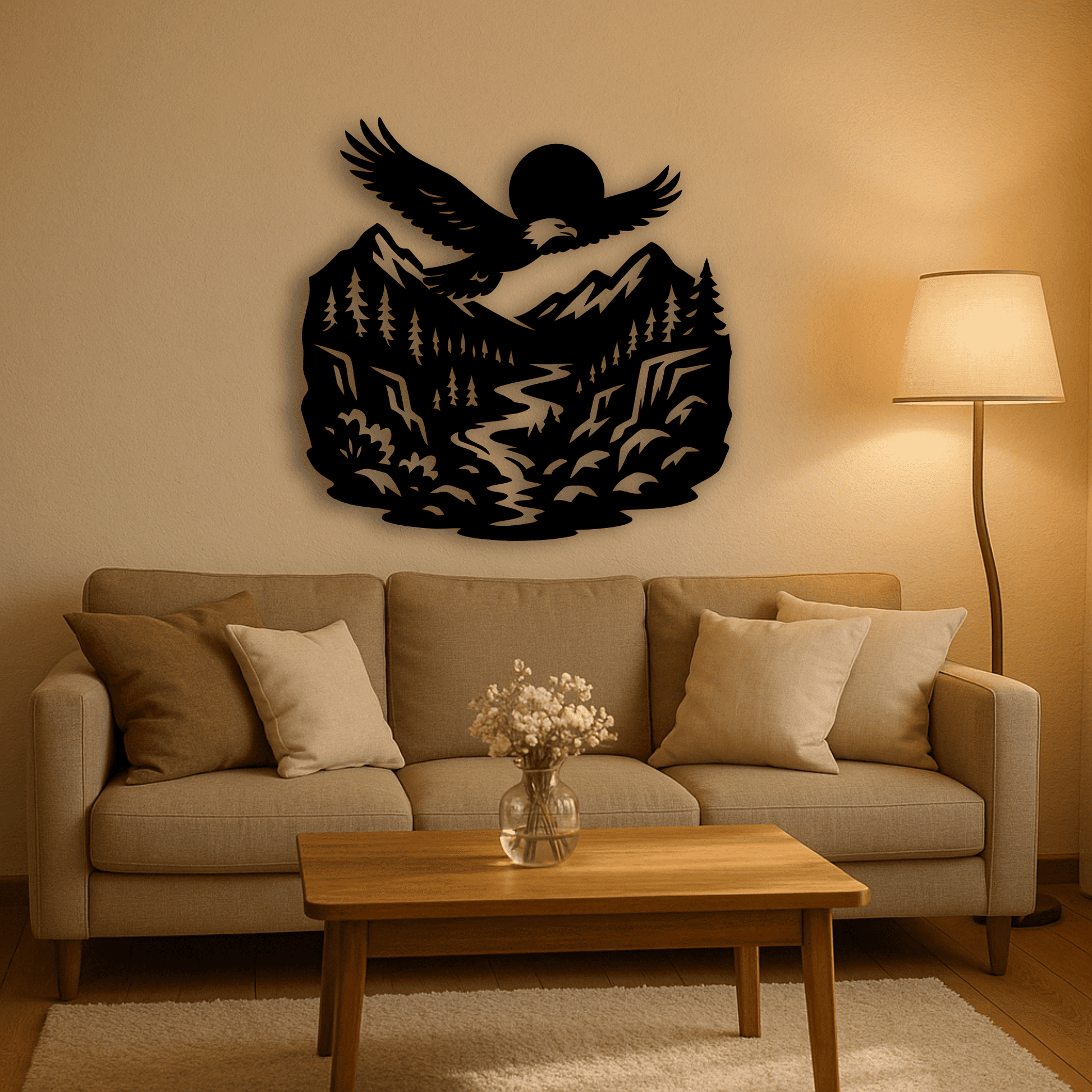 Eagle mountain silhouette SVG for plasma projects