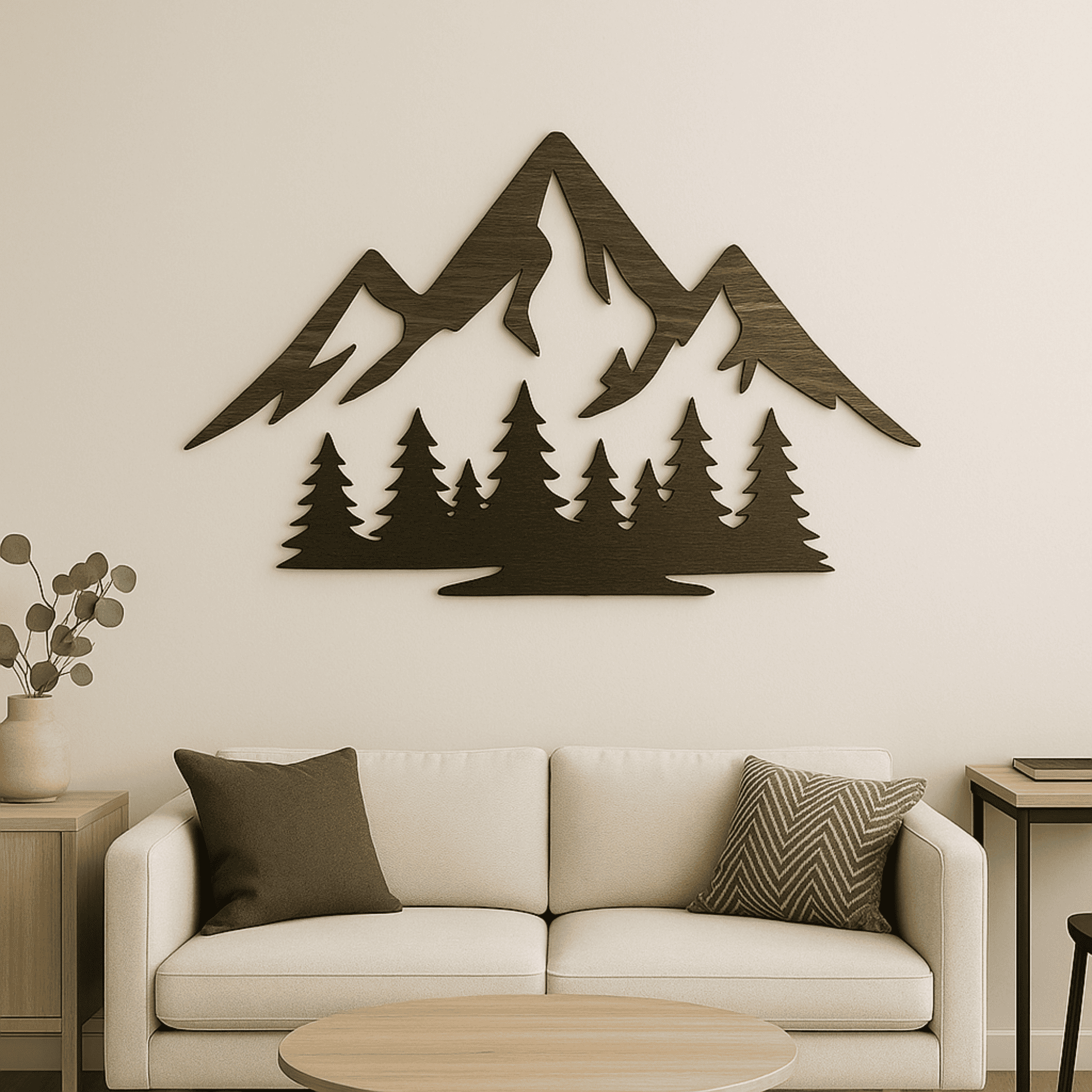 Mountain and forest DXF designs for Cricut Silhouette CNC