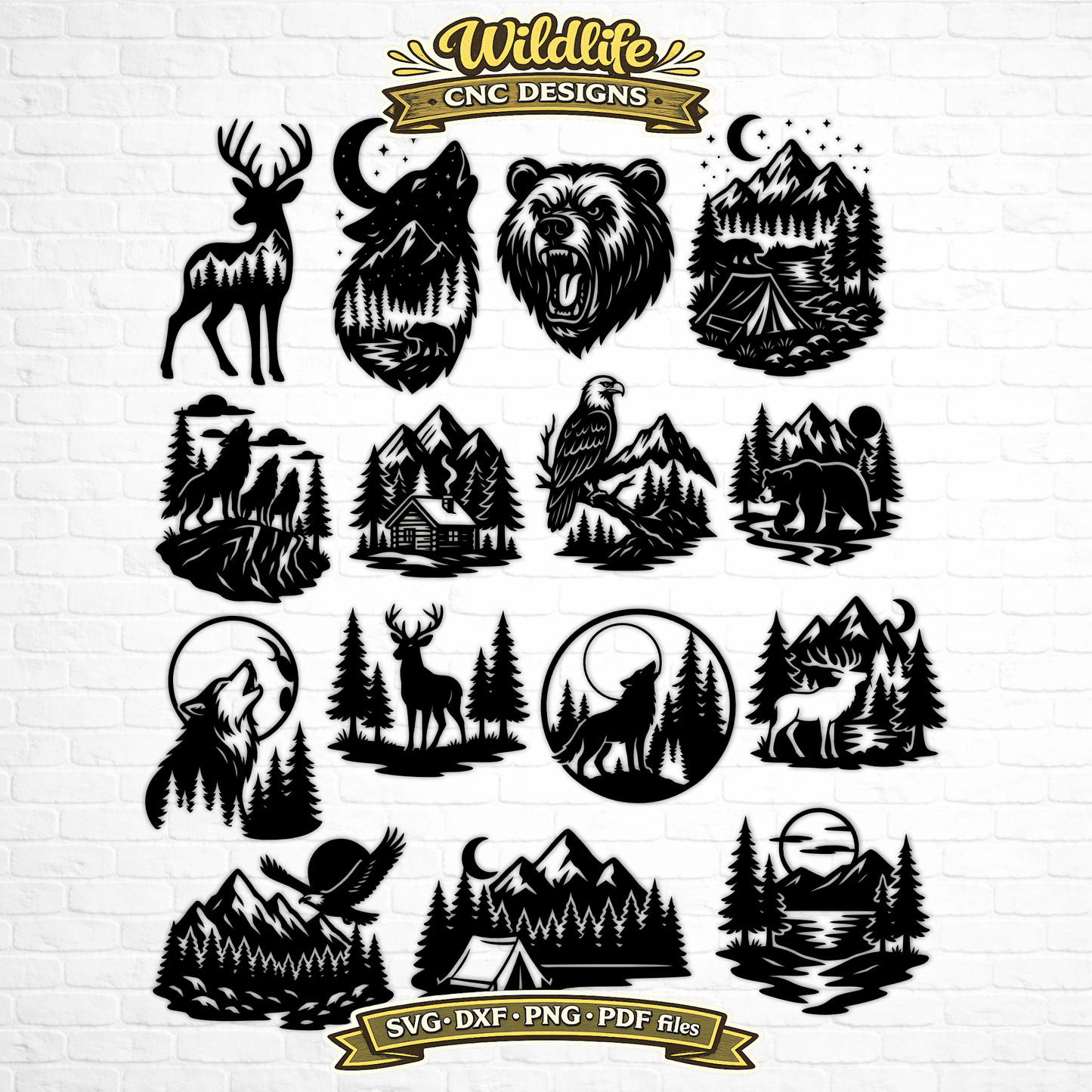 Wildlife SVG bundle for CNC plasma laser cutting