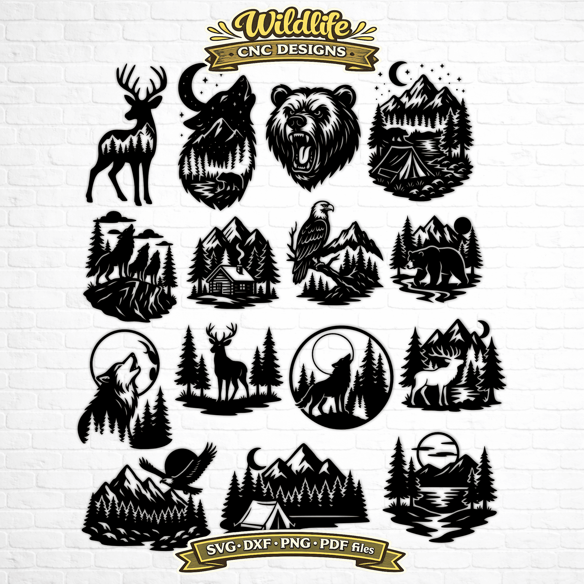 Wildlife SVG bundle for CNC plasma laser cutting