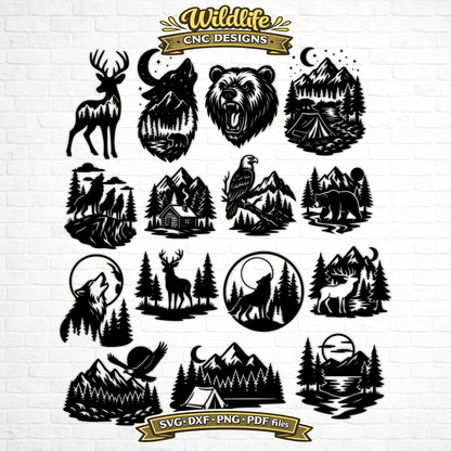 Wildlife SVG bundle for CNC plasma laser cutting