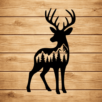 Forest animals DXF files deer bear wolf eagle