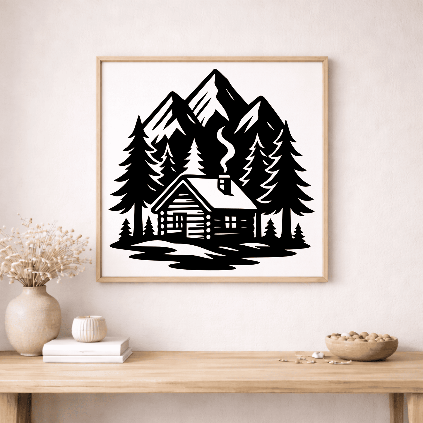 Cabin and lodge decor CNC vector designs