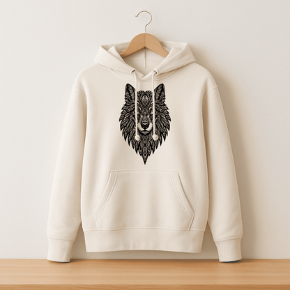 intricate wolf laser cut file