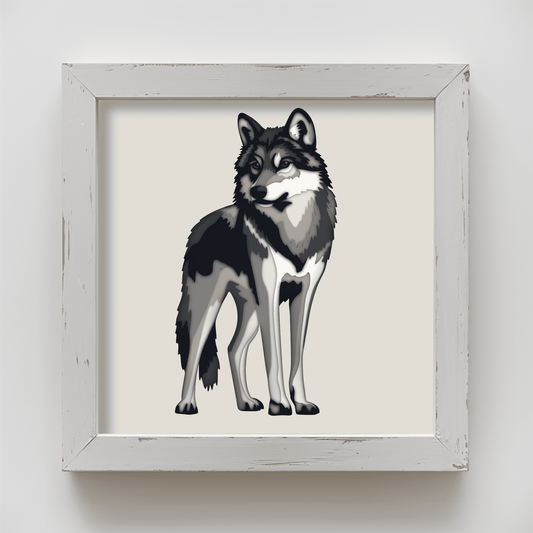 Wolf multilayer paper cut template for Cricut and Glowforge