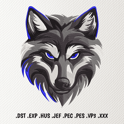 wolf machine embroidery design for embroidery machines