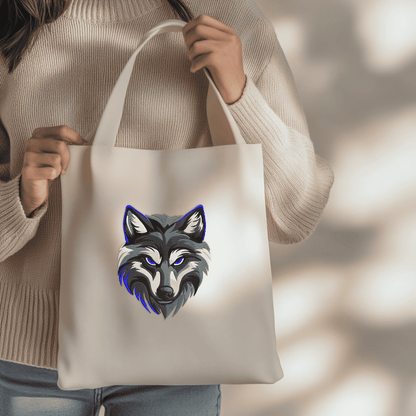 detailed wolf head embroidery pattern