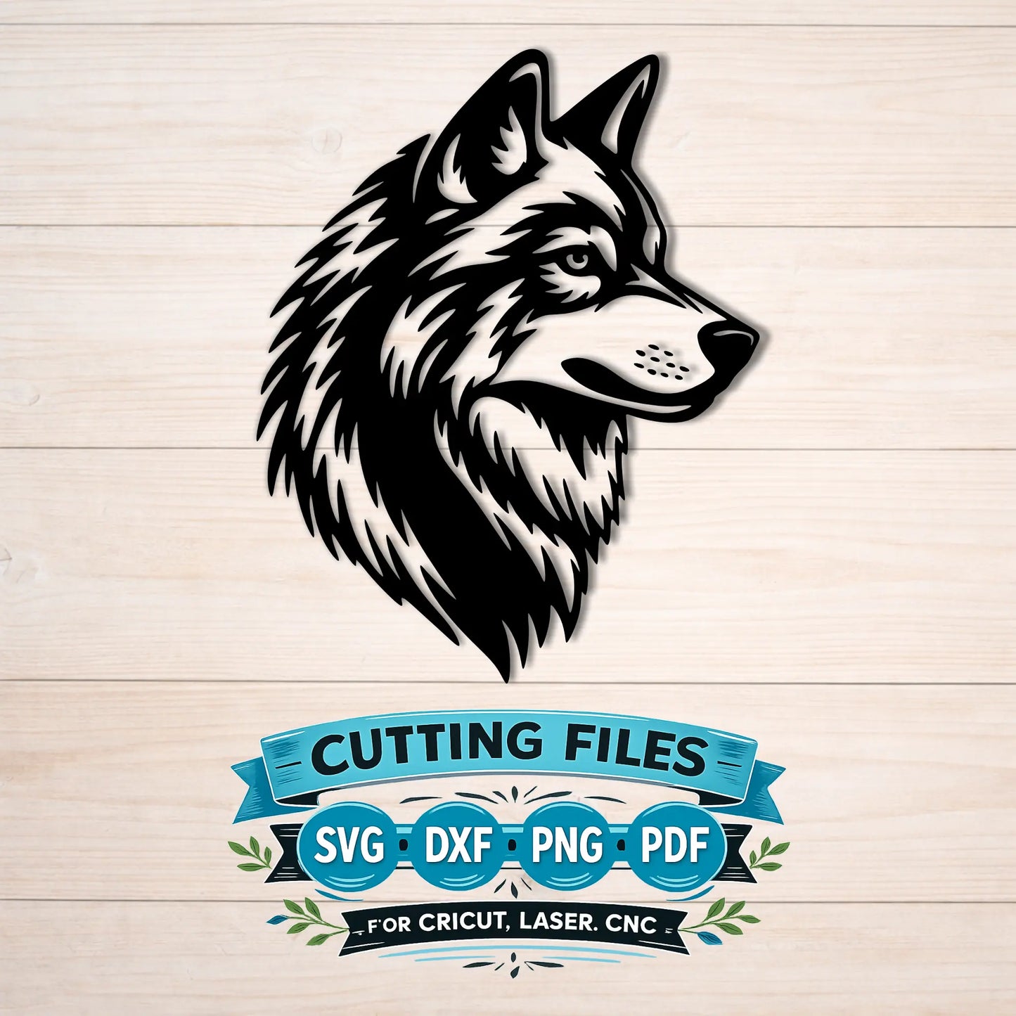 wolf head cricut cut files