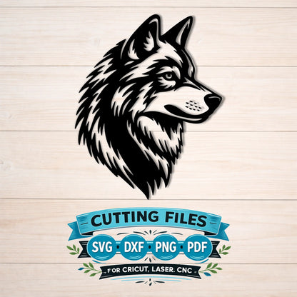 wolf head cricut cut files