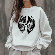 Load image into Gallery viewer, Wolves SVG for Cricut and CNC, DXF Silhouette Wolf Files, Sublimation Sweatshirt Idea, Cut files
