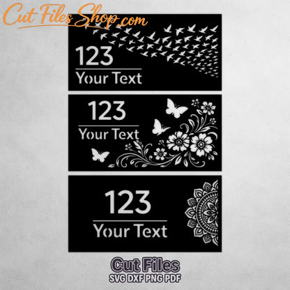 custom address sign vector files svg dxf