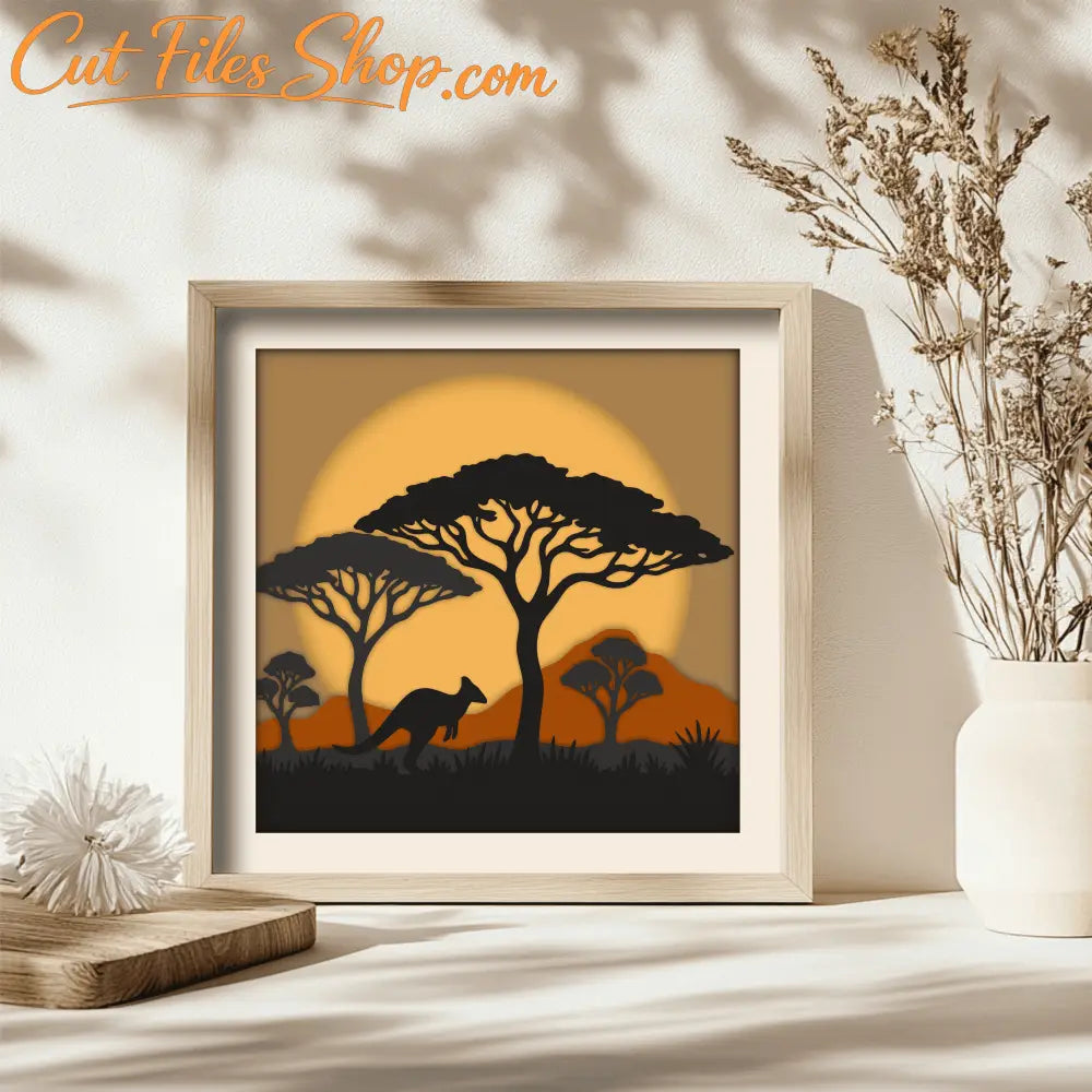 safari shadow box svg for cricut cutting machine