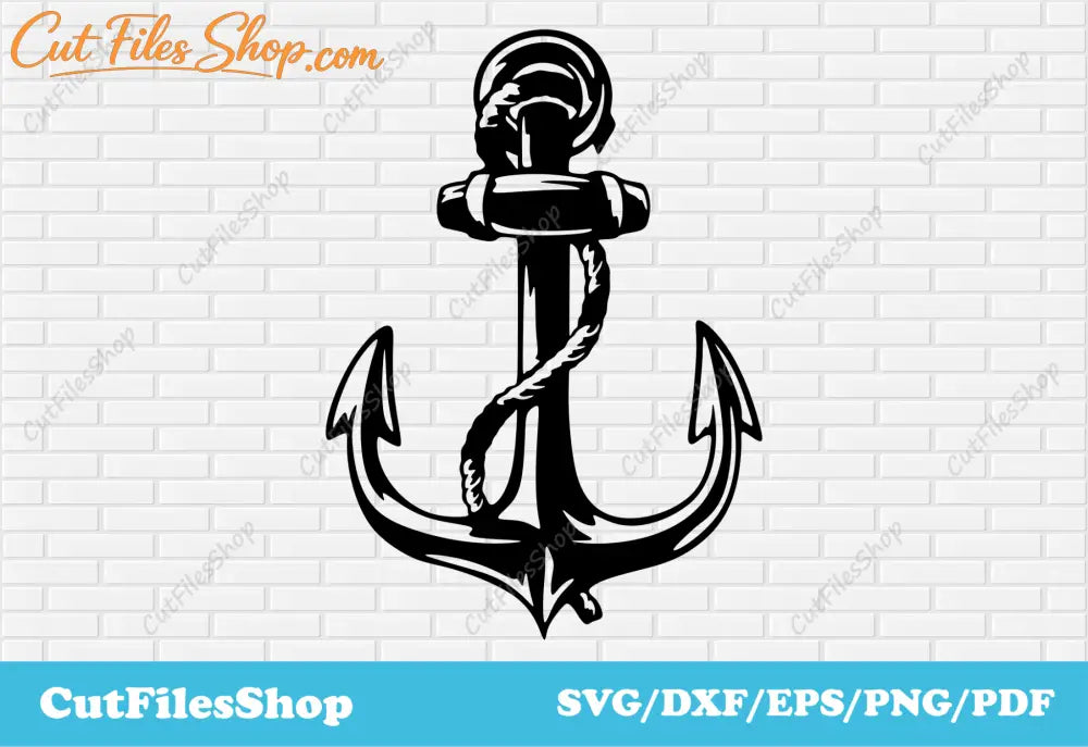 Anchor dxf for laser cutting, Digital download CNC files, Wall decor making dxf, Plasma cut files - Cut Files Shop