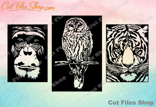 Animals for cricut, laser cut wall decor, cnc files for wood, svg designs for cricut, cricut svg - Cut Files Shop