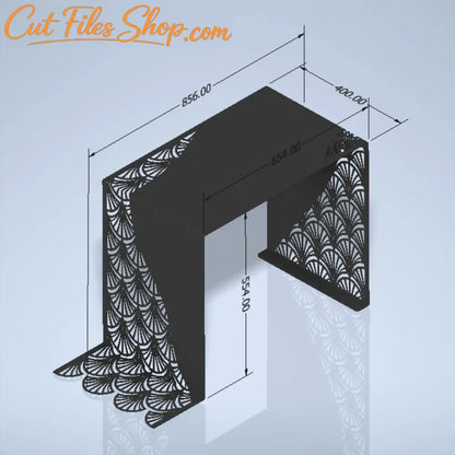 CNC plasma decorative furniture DXF cutting files