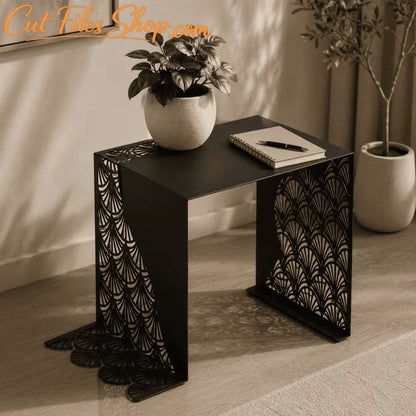 Modern Art Deco side table for laser cutting