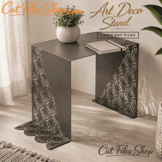 Decorative metal plant stand laser cut furniture design