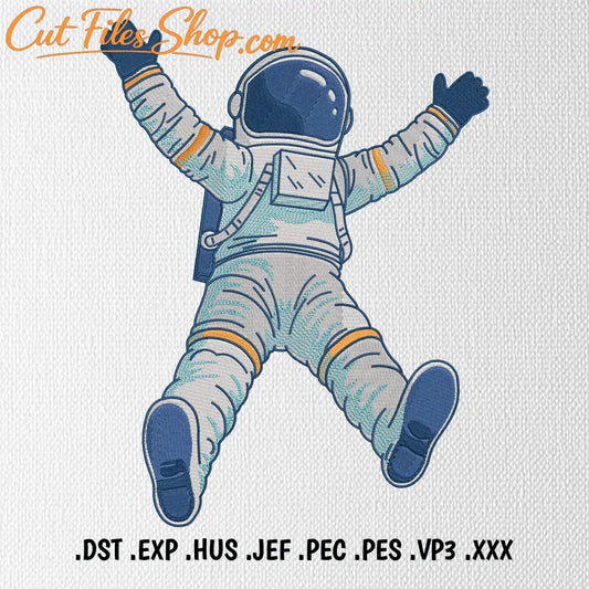 astronaut embroidery design machine embroidery file