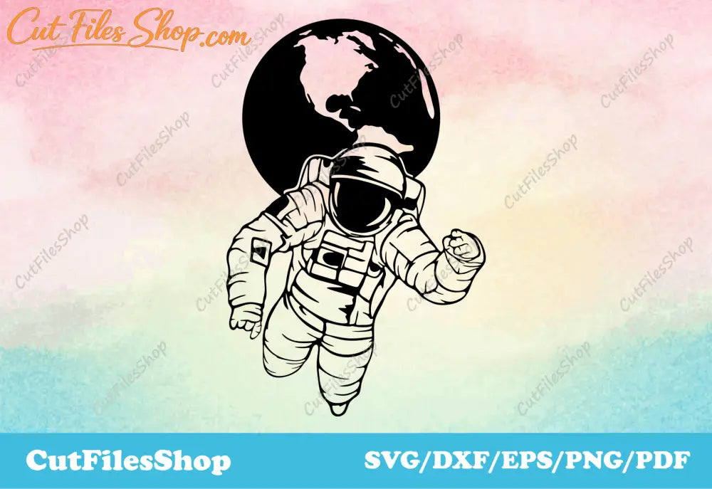 Astronaut svg files for cricut, astronaut svg image, dxf laser cut files, silhouette files - Cut Files Shop